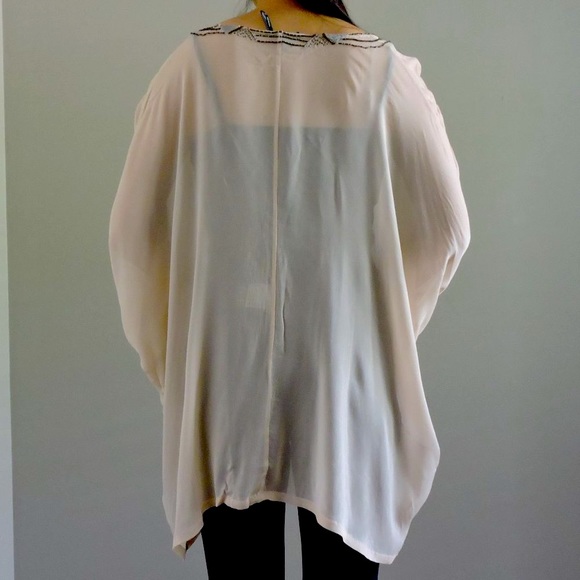 Guess by Marciano Bohemian Tunic Top w/ Metal Beading Details & Dolman Sleeves - Picture 7 of 13